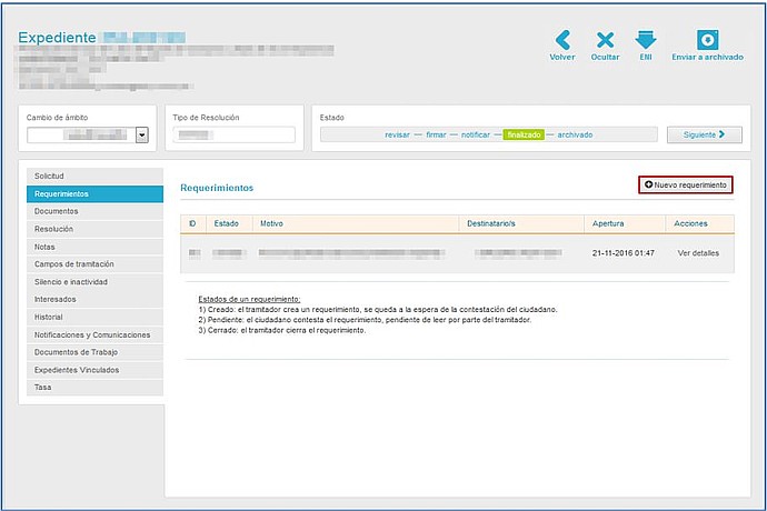 Requirements Management Software Interface