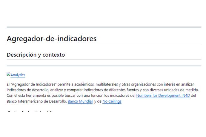Development Indicators Aggregator Tool