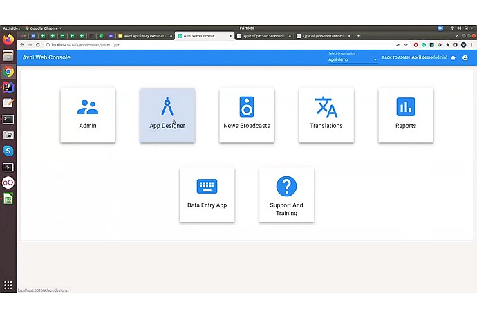 Avni Web Console Form Details Page