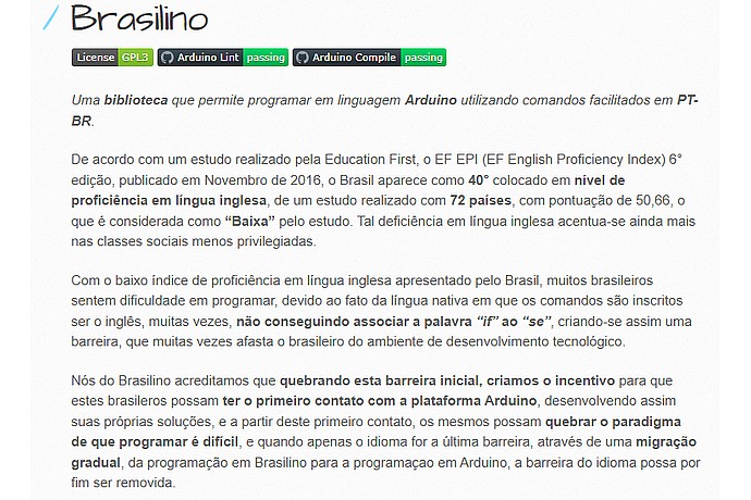 Brasilino: Programming in Portuguese