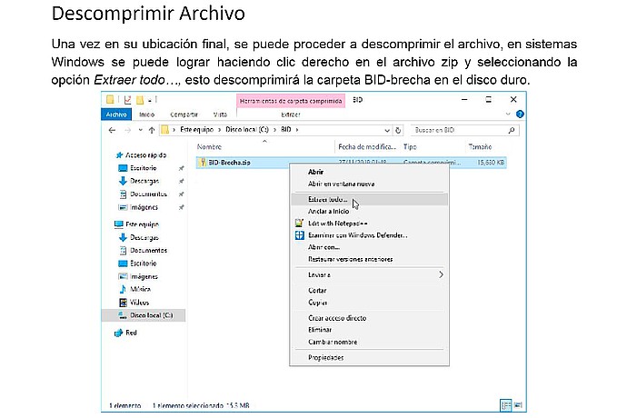 Instructions for Unzipping Files on Windows