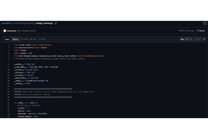 Script to run Scrapy spiders programmatically with Python
