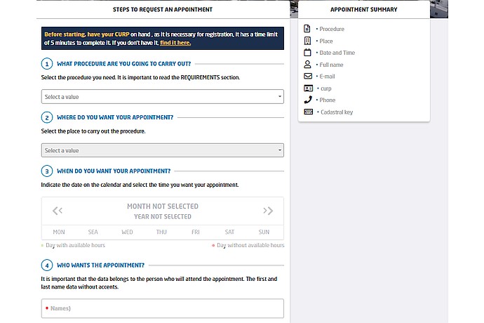 Online Appointment Scheduling Form