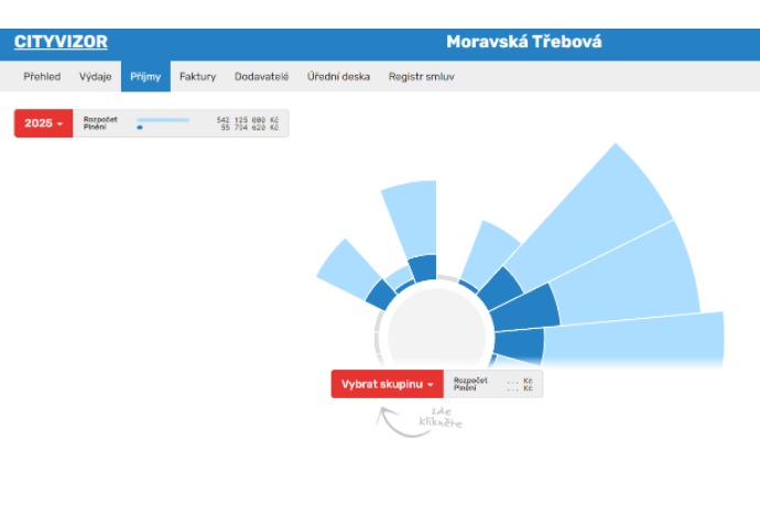 Revenue category visualization in Cityvizor