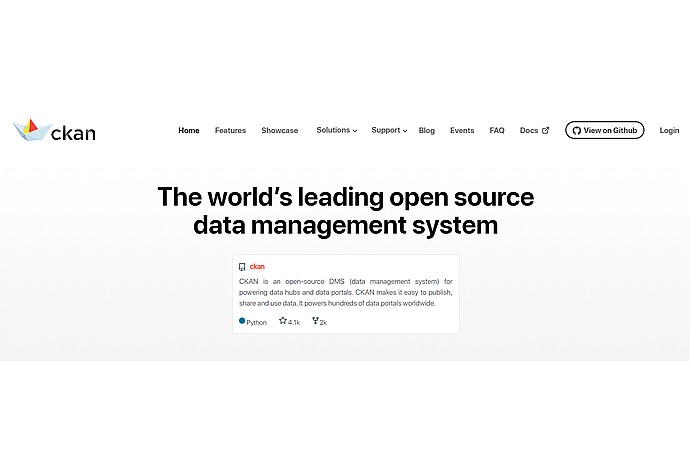 CKAN Homepage: Leading Open-Source Data Management