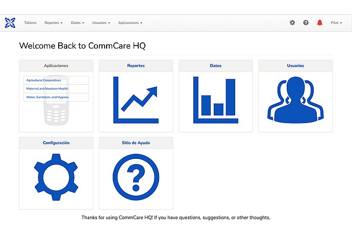 Commcare HQ Homepage