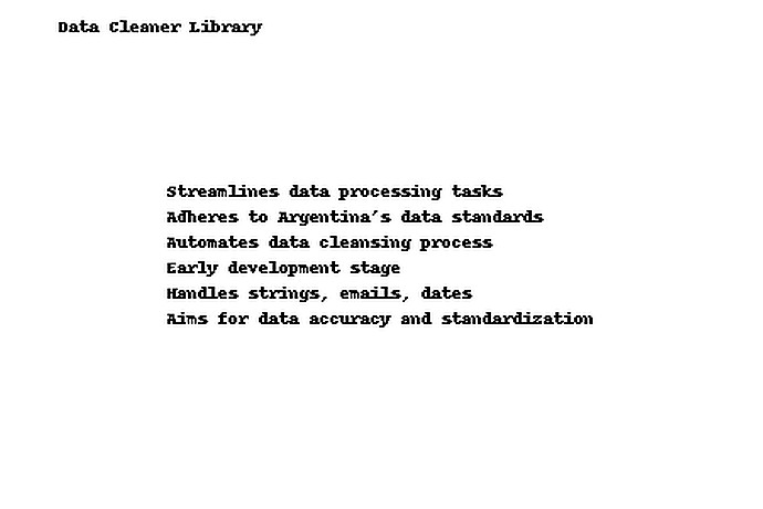 Data Cleaner Library Visual Summary