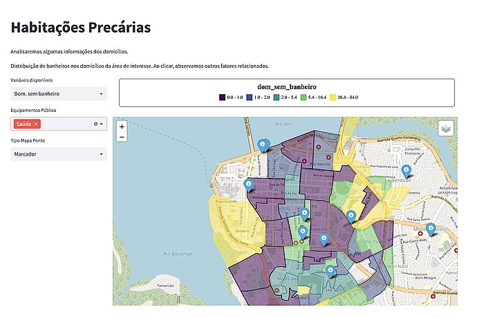 GIS Map of Sanitation-Deprived Housing in South America
