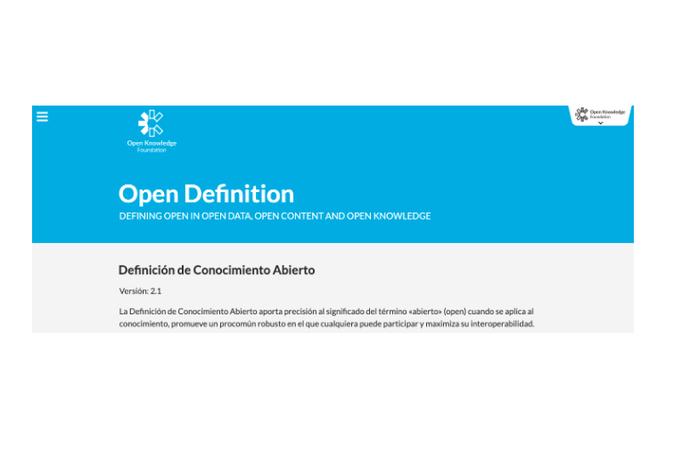 Open Definition Webpage Header