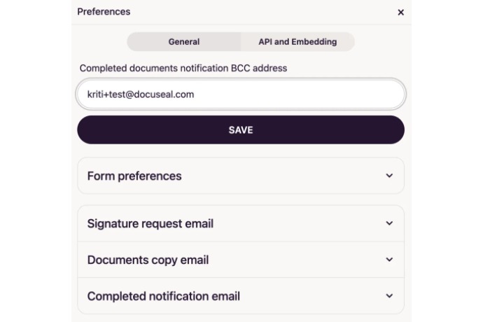 Notificaciones y preferencias de firma