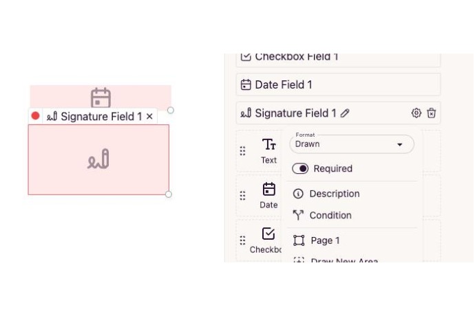 Campo de firma configurable