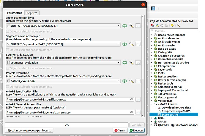 GIS Interface for eMAPS Scoring Tool