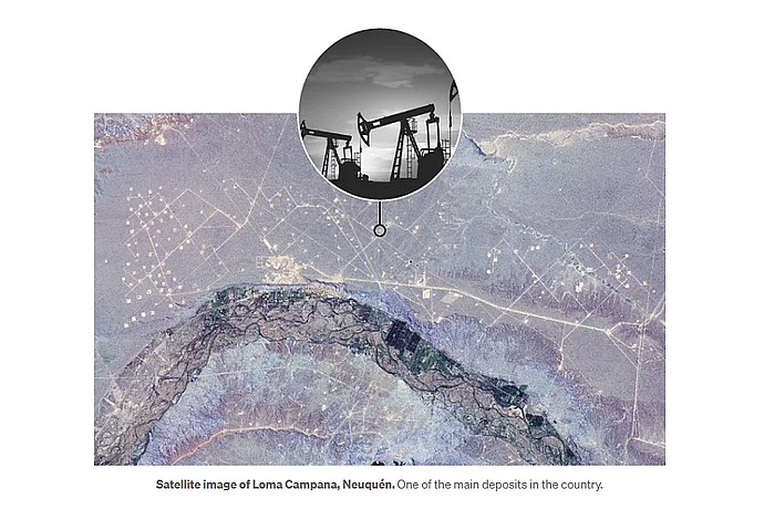 Oil Extraction View in Loma Campana