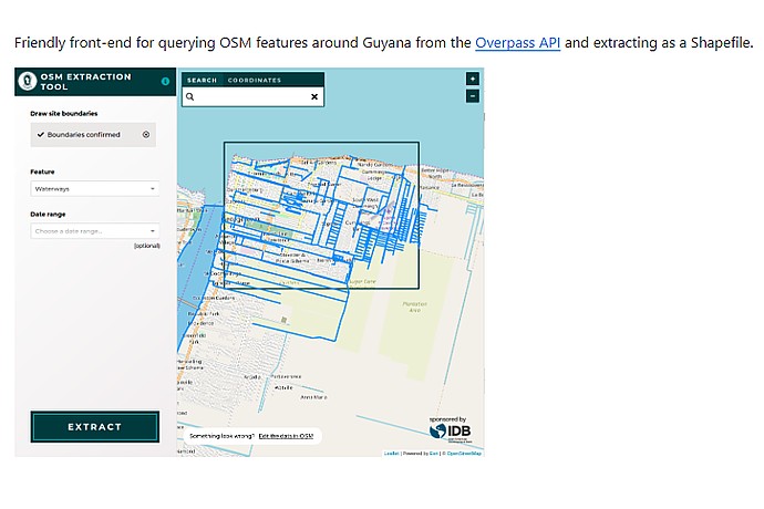 OSM Extraction Tool OpenStreetMap Interface