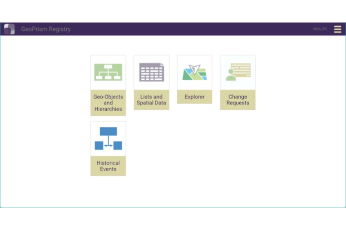 GeoPrism Registry Navigation Panel