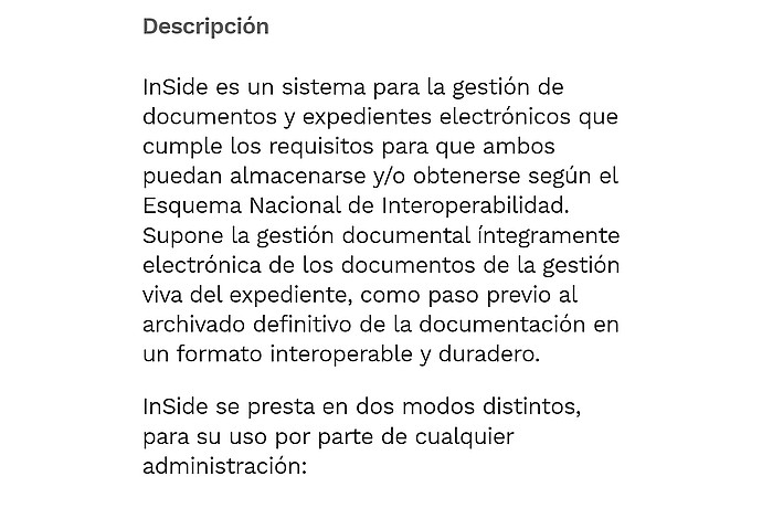InSide Document Management System Description