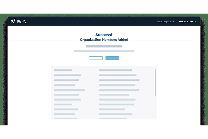 iVerify Member Addition Confirmation