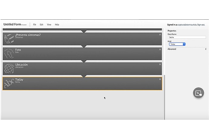 Form Builder Application Interface