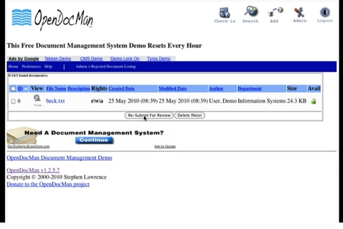 This Free Document Management System