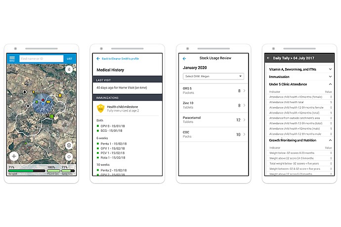 Mobile App Screens for Health Management