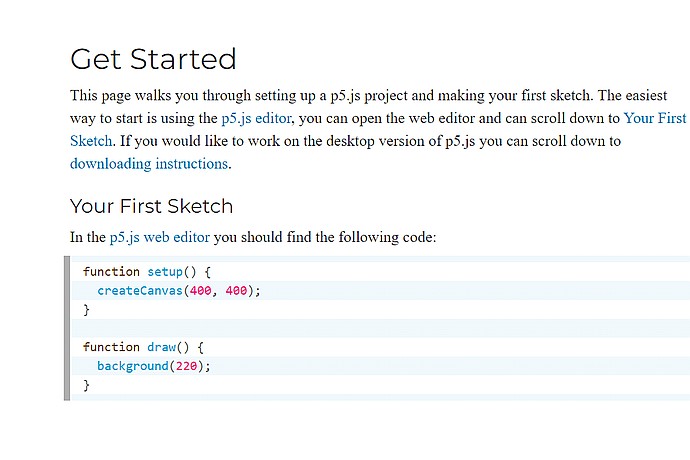 Getting Started with p5.js Instructions