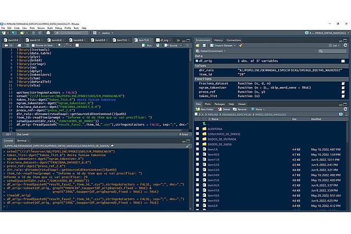 Código de Programación R en IDE