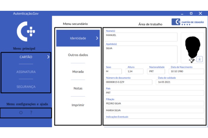 Portuguese eID Management Interface
