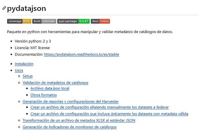 Description of "pydatajson"