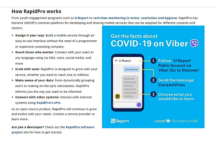 RapidPro and U-Report Functionality Information