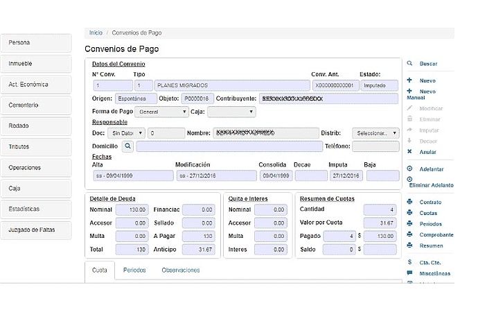 Payment Agreement Interface