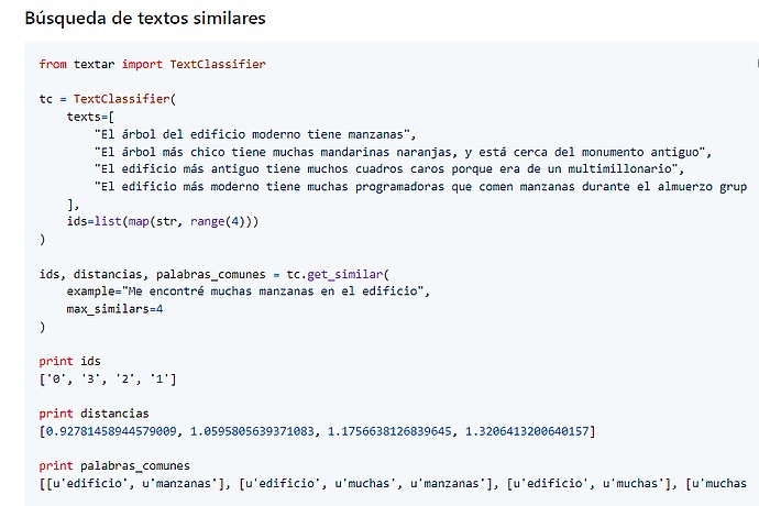 Text Similarity Search Python Code Snippet