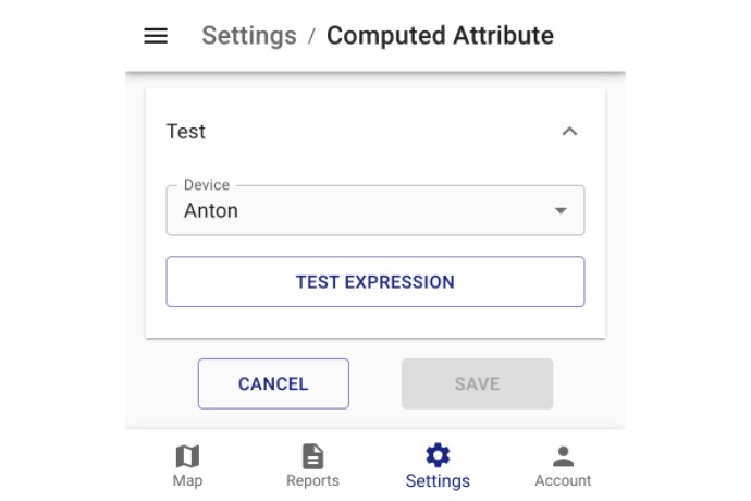 Atributos calculados en Traccar