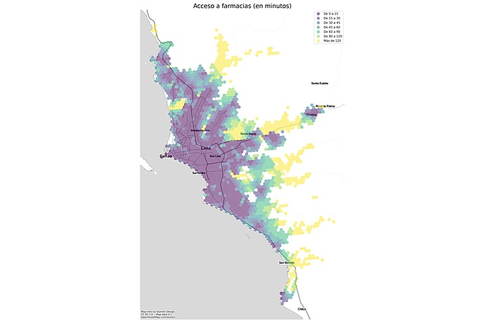 Lima Pharmacy Access Map
