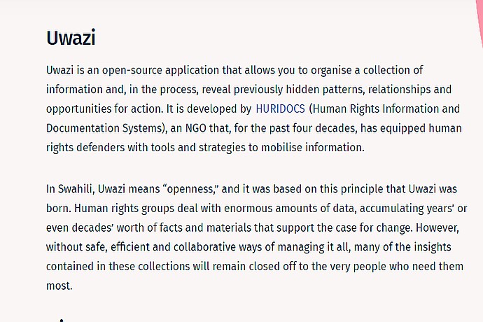 Text Extract on Uwazi