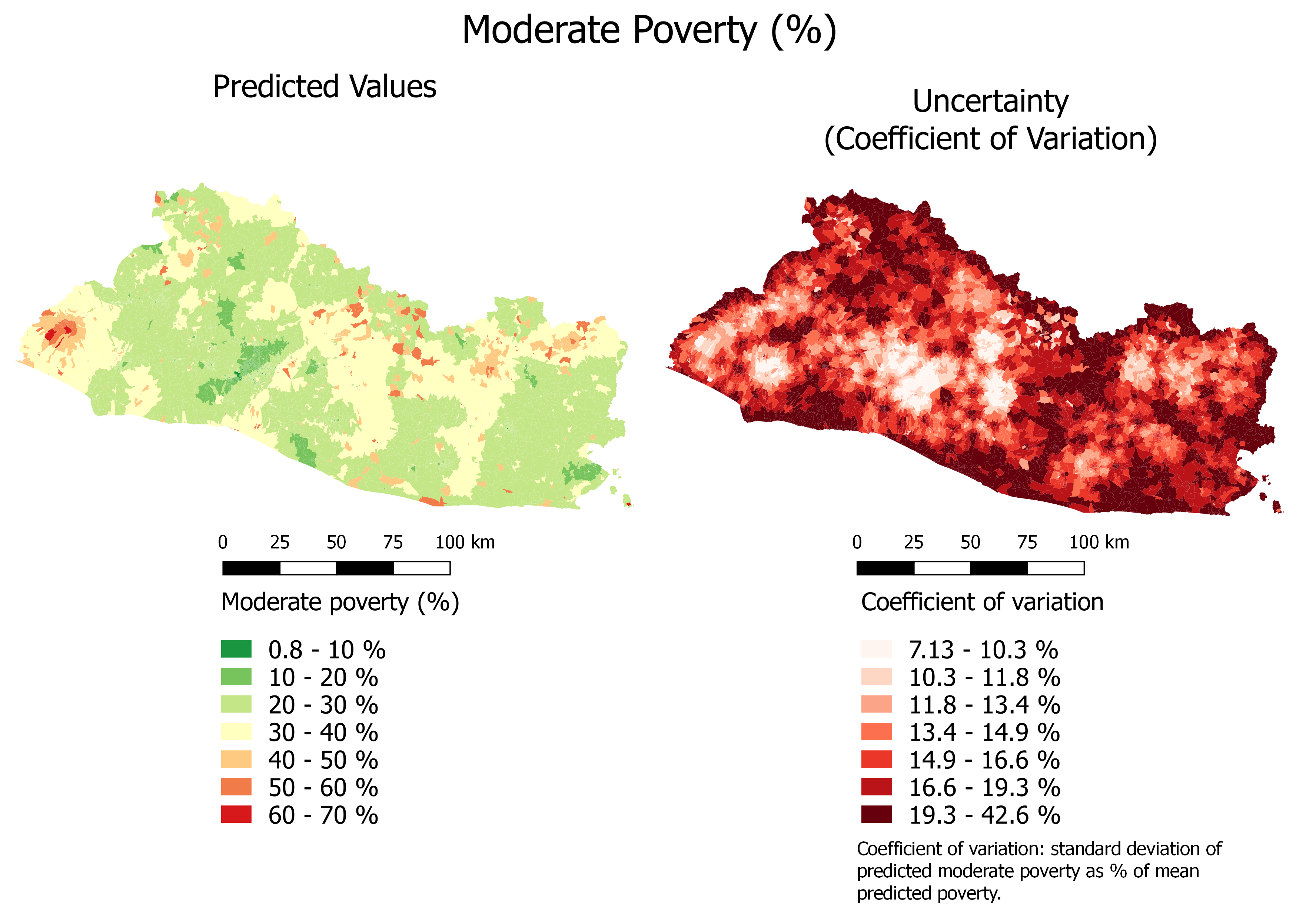 Moderate Poverty (%): Continuous Color Scale